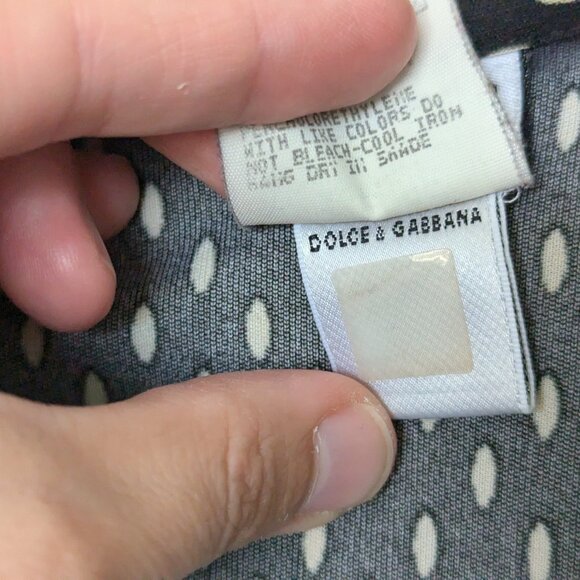 Vintage 1990s Dolce and Gabbana blouse sz L, J&ANS polyester ladies dress shirt - Picture 5 of 9